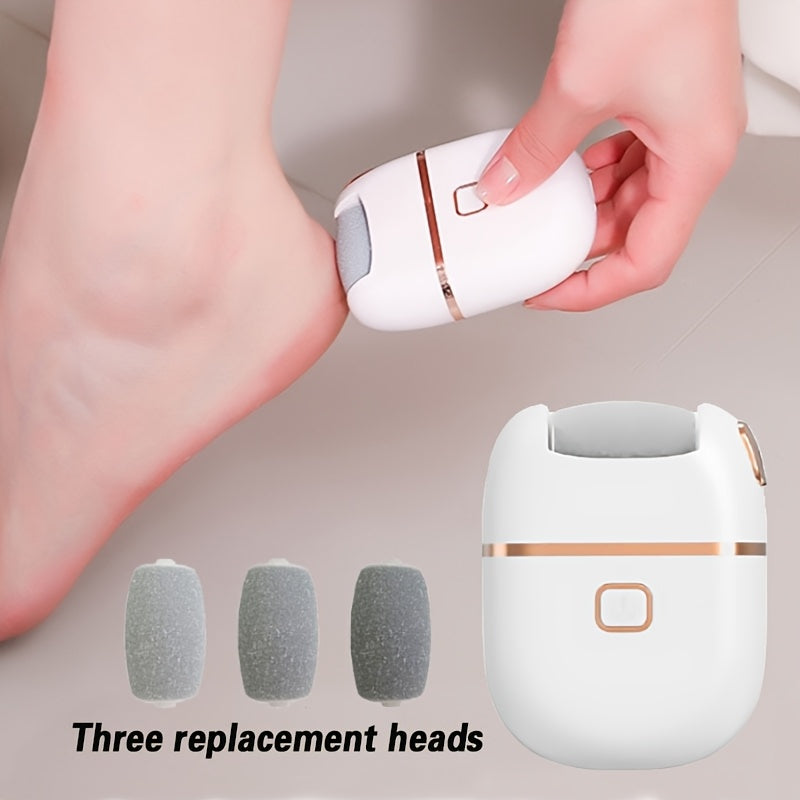 Electric foot callus remover with replacement heads
