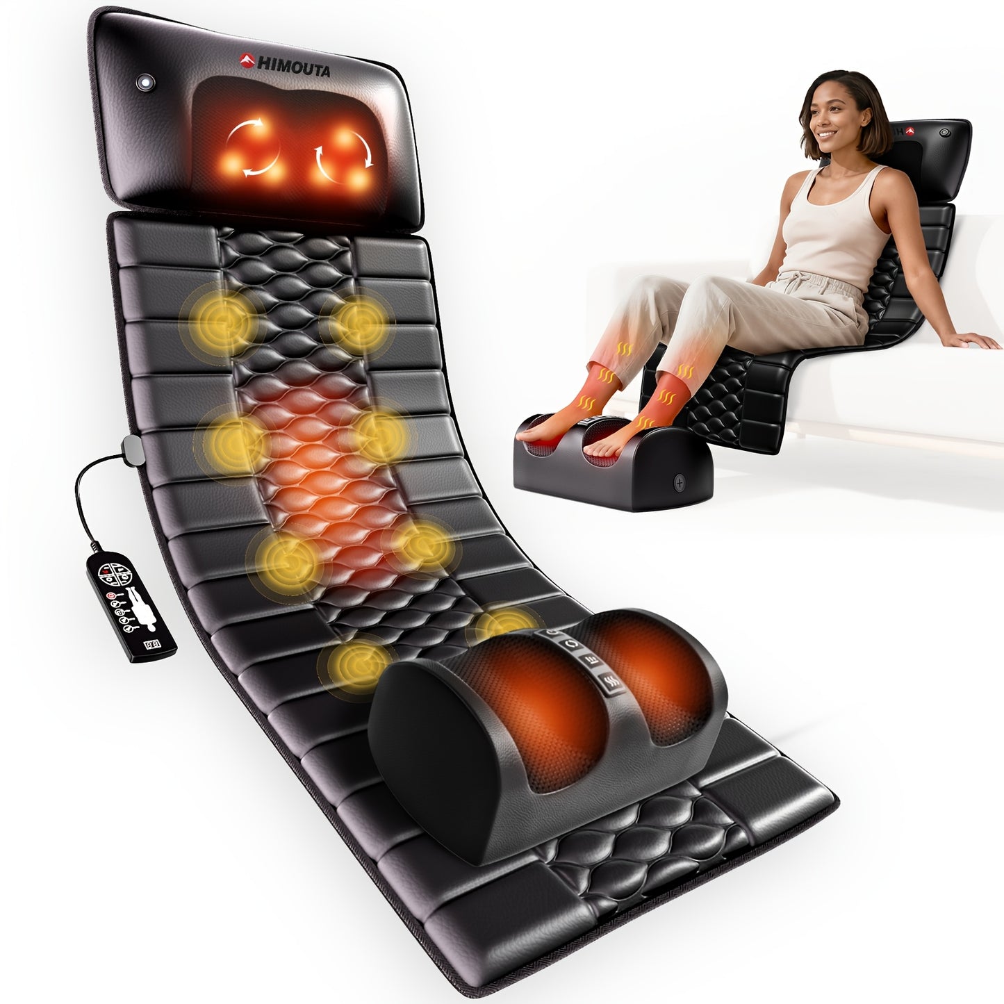 Massage mattress in use