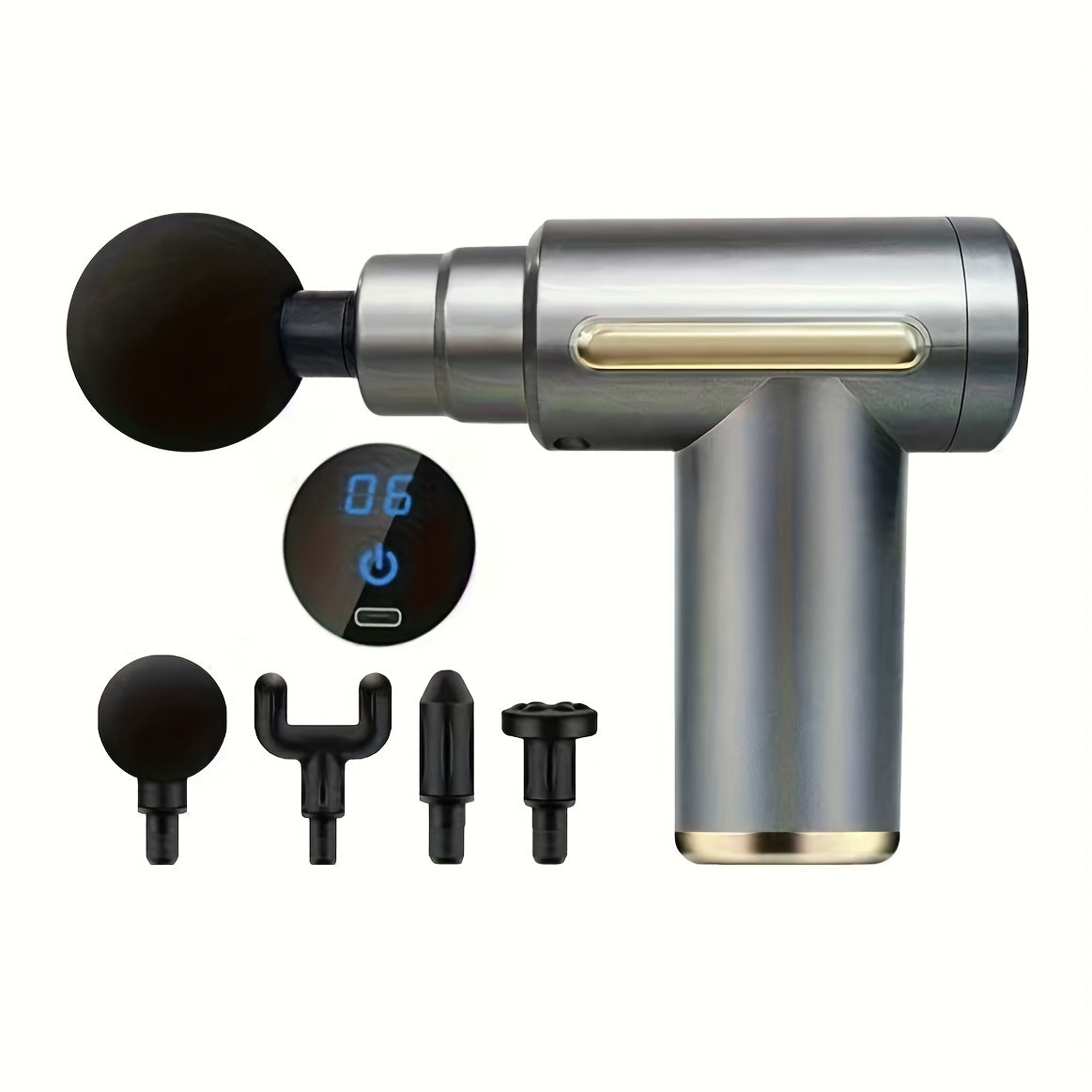 Massage gun in use
