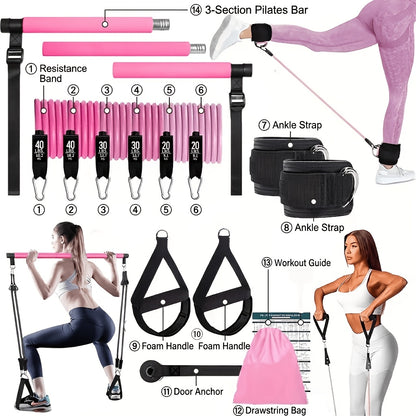 Pilates bar set components