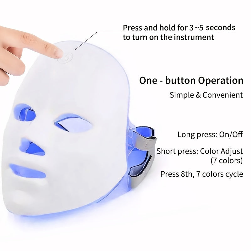 LED mask worn