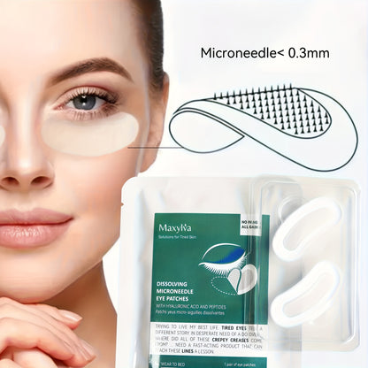 Dissolving hyaluronic acid under-eye patches