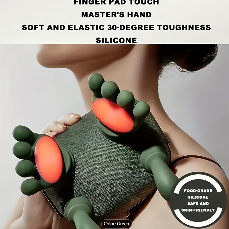 Neck massager on body