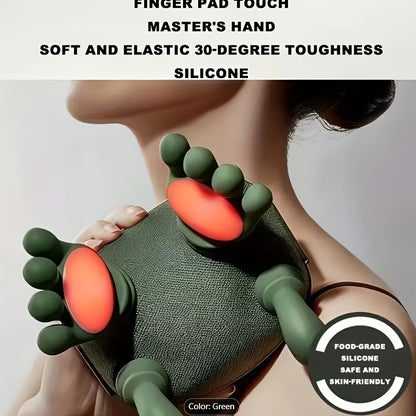 Neck massager on body