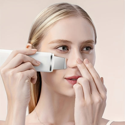 Ultrasonic pore cleansing skin spatula