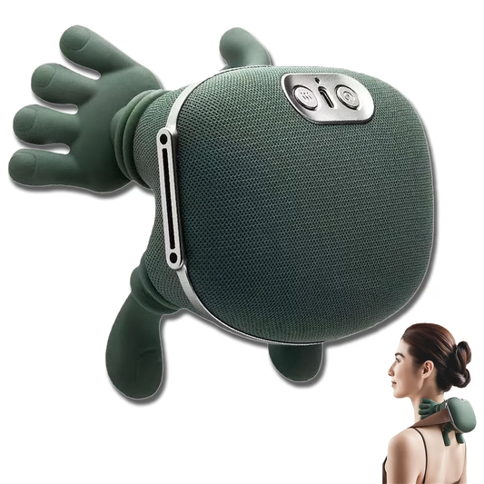 Restora Neck Massager on shoulders